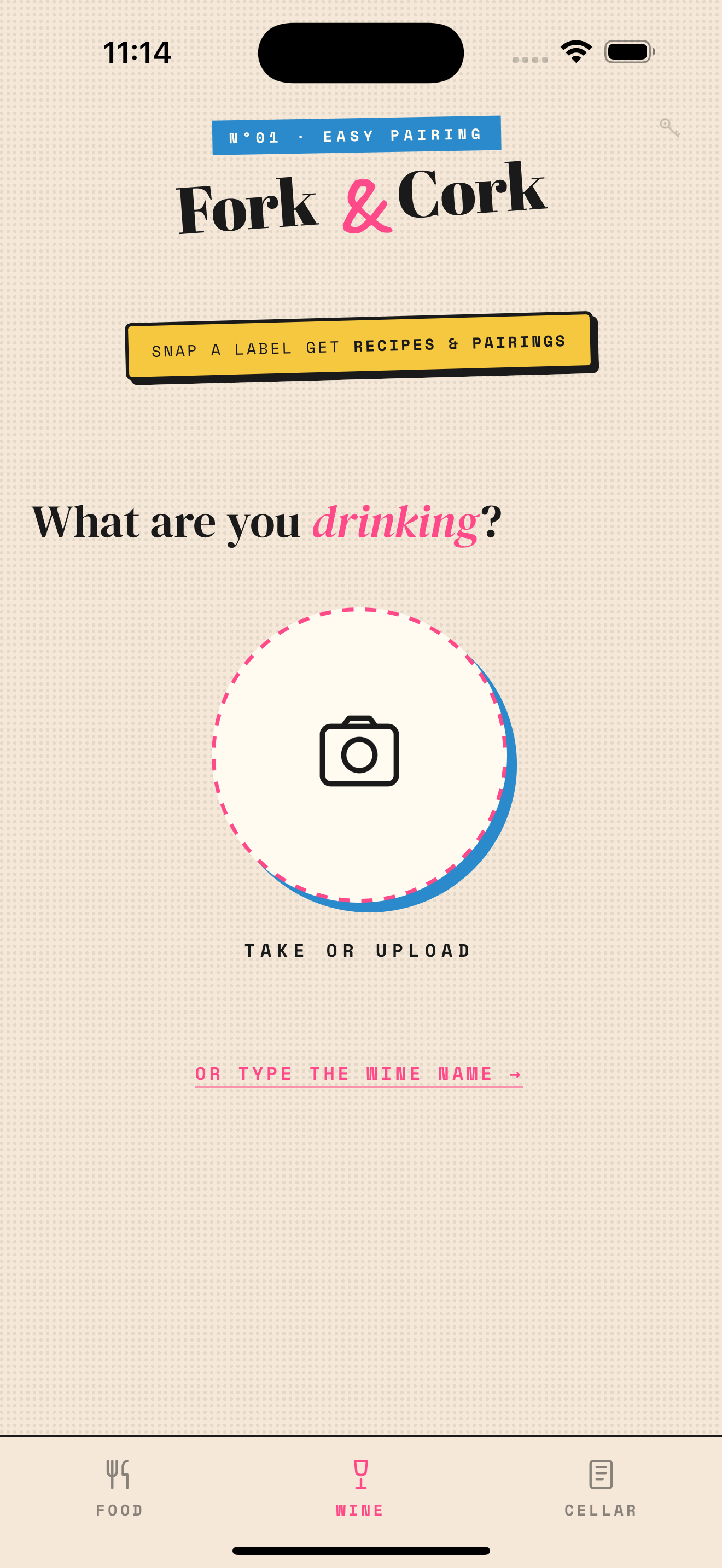 Snap a wine label